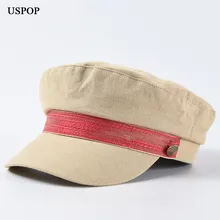 USPOP, новинка, кепка Newsboy, для женщин, осенние шапки, модные, одноцветные, военные кепки, повседневные, с плоским верхом, козырек, шапки