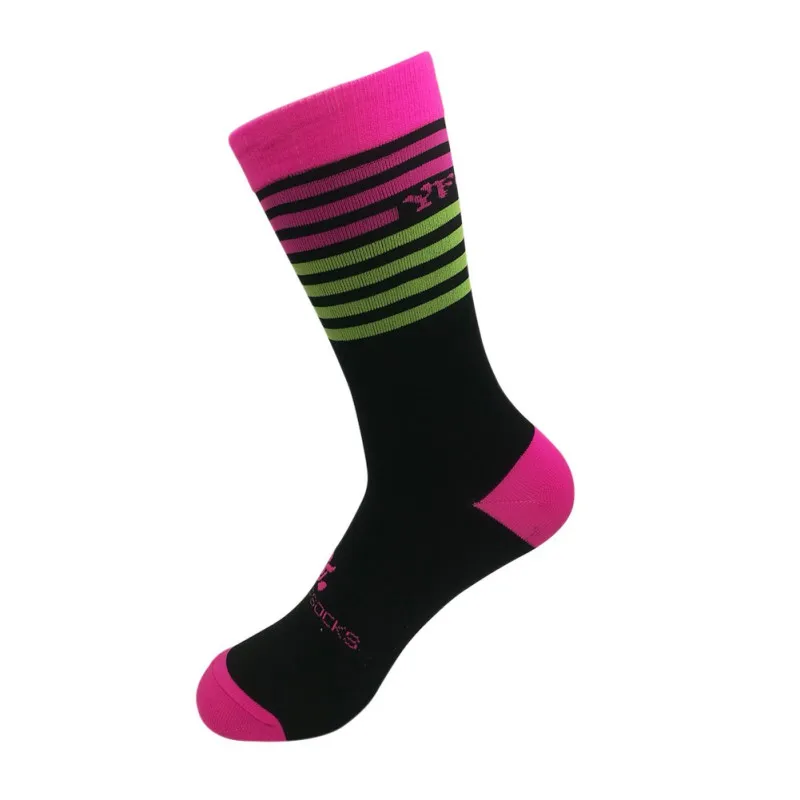 Мужские профессиональные велосипедные носки для спортивных игр на открытом воздухе баскетбола Футбол бег велосипед Дышащие носки 40-45 ярдов - Цвет: Розовый