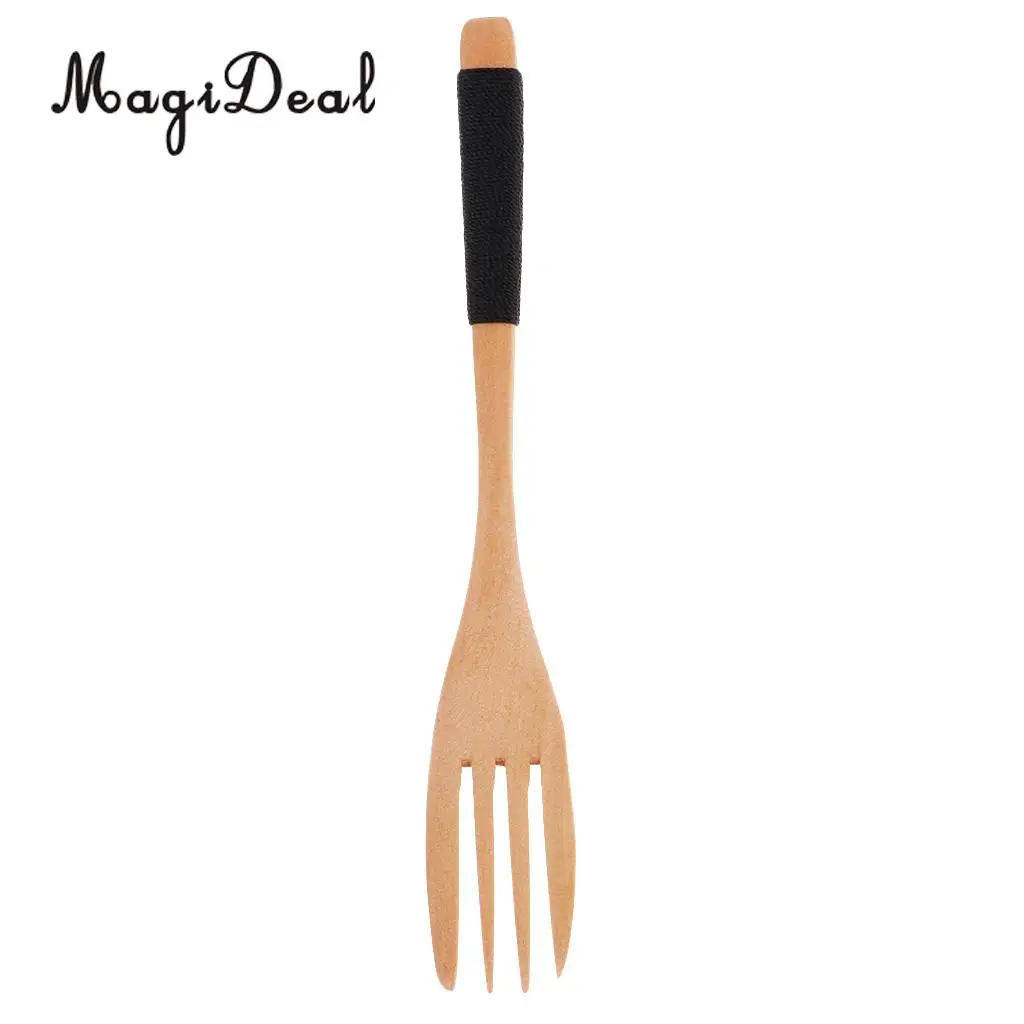 Wooden Fork Spoon Flatware Tableware for Camping, Travel, Picnic, Office or Home