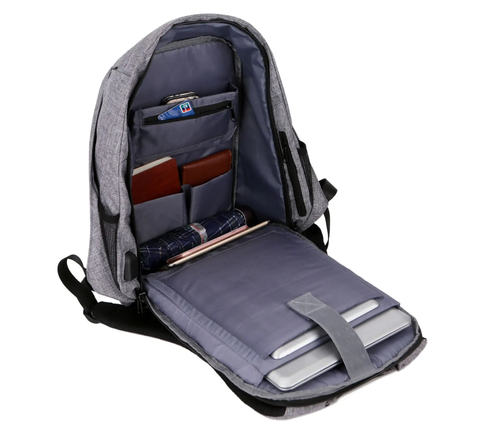 Мужские рюкзаки для ноутбука с зарядкой от usb 15,6 дюймов, модный мужской рюкзак Mochila для отдыха, водонепроницаемый рюкзак для путешествий с защитой от кражи