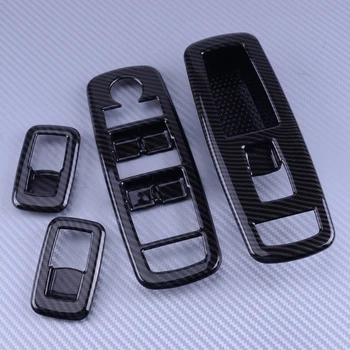

CITALL 4Pcs Carbon Fiber Style Window Switch Panel Cover Trim Deciration Fit for Jeep Grand Cherokee 2014 2015 2016 2017 2018