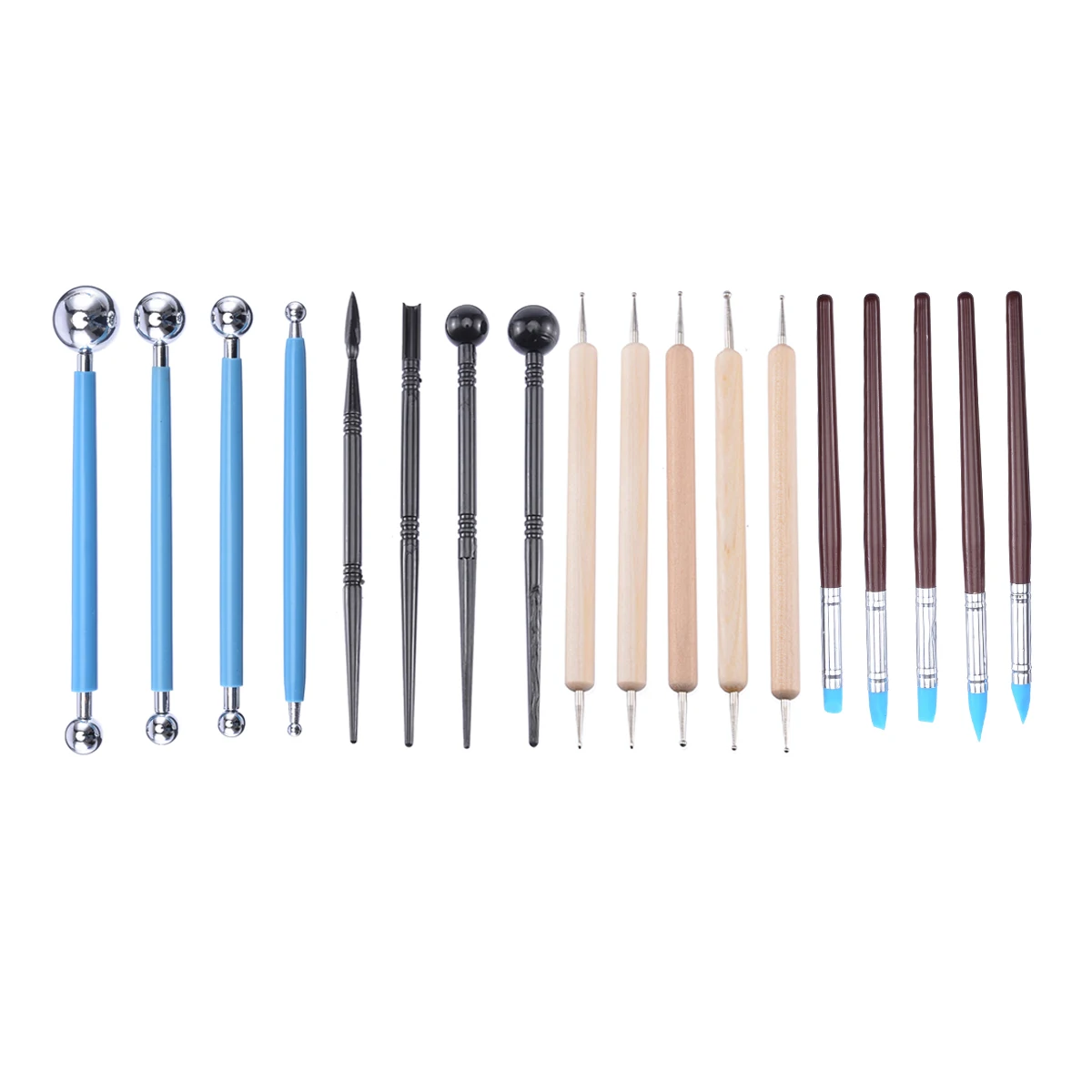 18pcs Clay Sculpting Carving Pottery Tools Polymer Modeling DIY Sculpture Slime Playdough Tool Embossing Nail Art Sculpting Tool