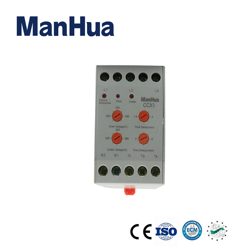 ManHua 380VAC 3 Phase Protection Relay XJ11 Phase Failure Relay For