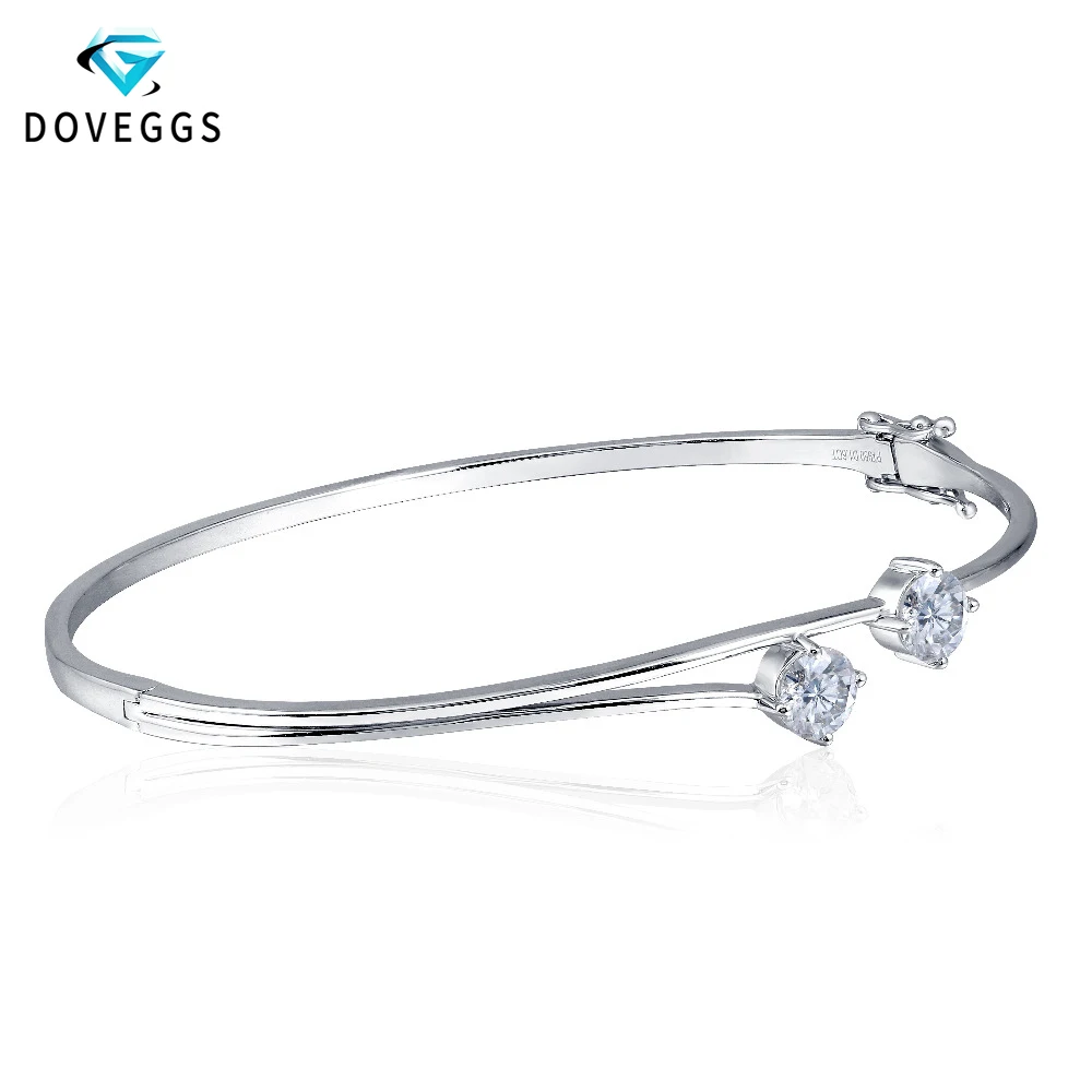 

Queen Brilliance 1.6ctw Lab Grown Moissanite Diamond Bangles Bracelets For Women Genuine 925 Sterling Silver Plus High Quality