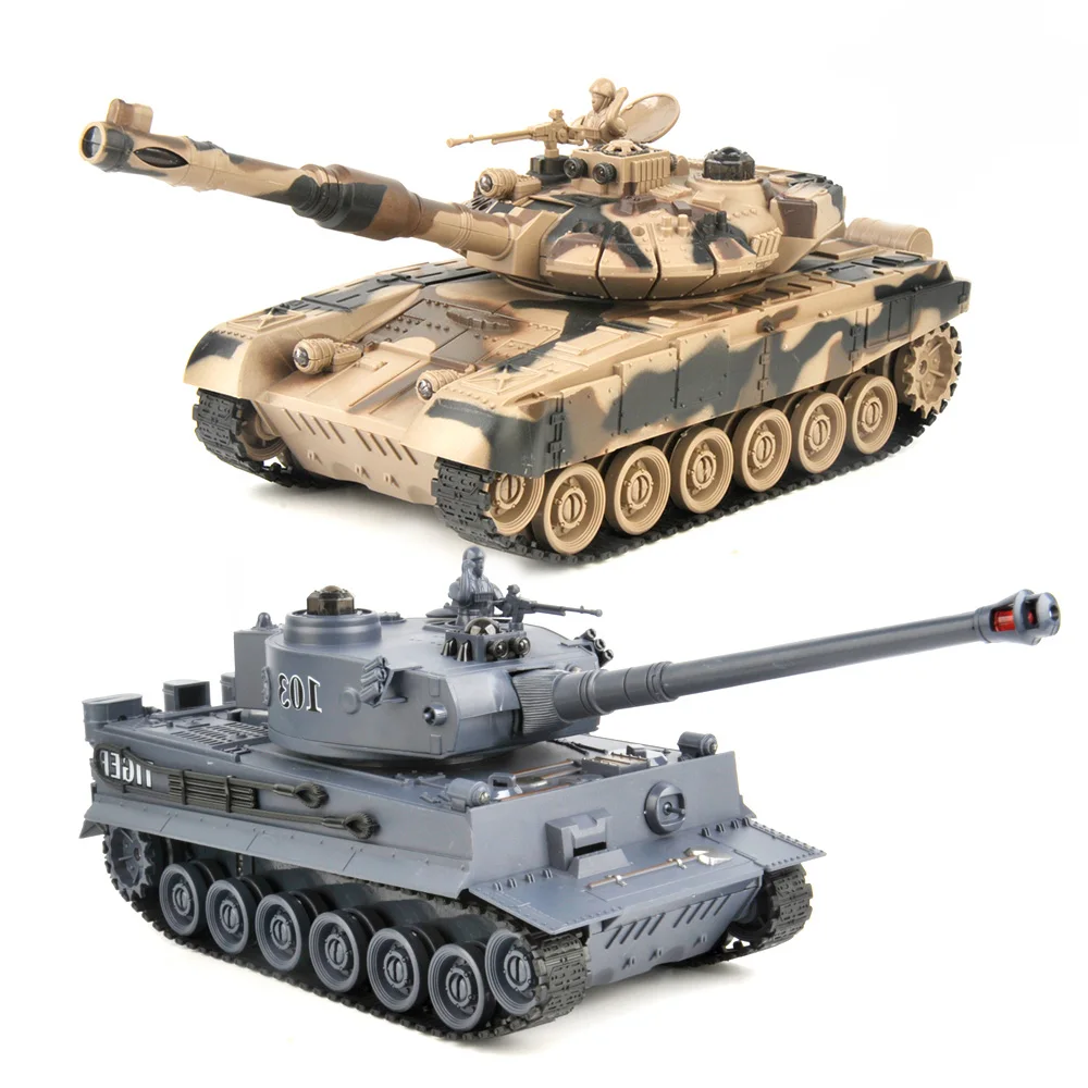 2 pcs/set RC Tank 27Mhz 40Mhz 9CH RTR GE Tiger 103 VS US M1A2 Remote Control Fighting Battle Tank with Musical and Flashing Gift