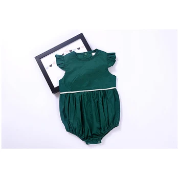 

newborn girl clothes prop Solid baby rompers breathable cotton sleeveless soft toddler overalls infant green clothes suit