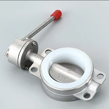 Галетный Дроссельный клапан из нержавеющей стали с силиконовой подкладкой DN40 DN50 рычаг оператора