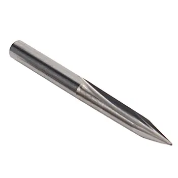 

10pcs 25 Degree 0.4mm Silver Double Flute Straight Router Bits Cutting Milling