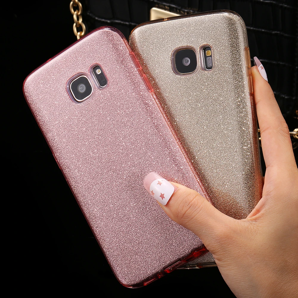 S7 Edge Bling Glitter Cover High Quality 2 In 1 Combo Dirt