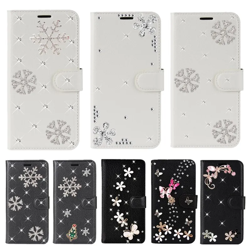 

luxury leather case for Alcatel A3 XL 6.0-inch with flip wallet card phone bag for alcatel a3xl a 3 xl stander diy Diamond cover