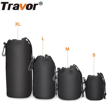 

Travor Waterproof Padded Protector Camera Lens Bag Case Pouch for Canon Nikon Pentax Sony Olympus Panasonic Lens size S M L XL