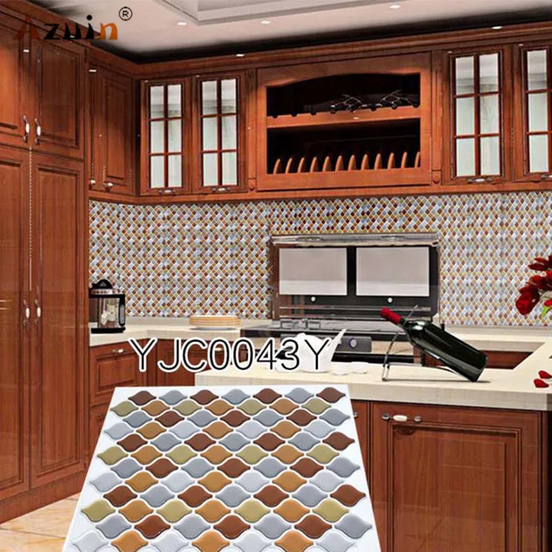 

New Arrived Kitchen Bathroom Decor Paper Stickers 3D Imitation Ceramic Tile Sticker Self-Adhesive Waterproof PVC Film Wallpaper