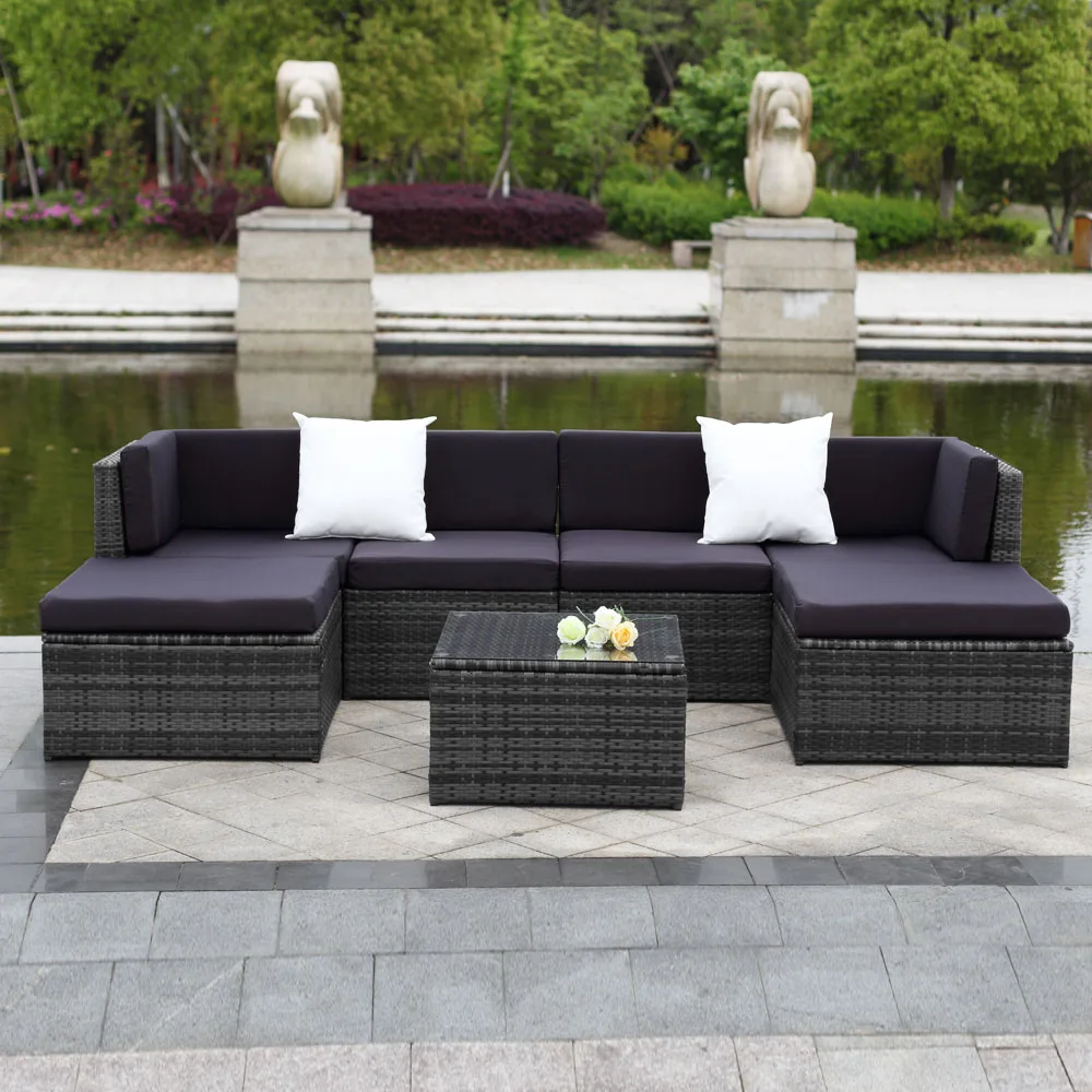 ikayaa us stock patio garden furniture sofa set ottoman corner couch rattan wicker furniture salon de jardin exterieur in garden sofas from furniture on - Garden Funiture Set ikayaa us stock patio garden furniture sofa set ottoman corner couch rattan wicker furniture salon de jardin exterieur in garden sofas from furniture on - Garden Funiture Set
