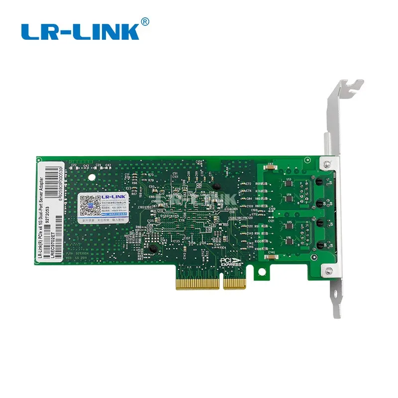 LR LINK LREC9702ET PCI Express x4 Dual Port Copper Gigabit Network Adapter Intel 82576 Based 4