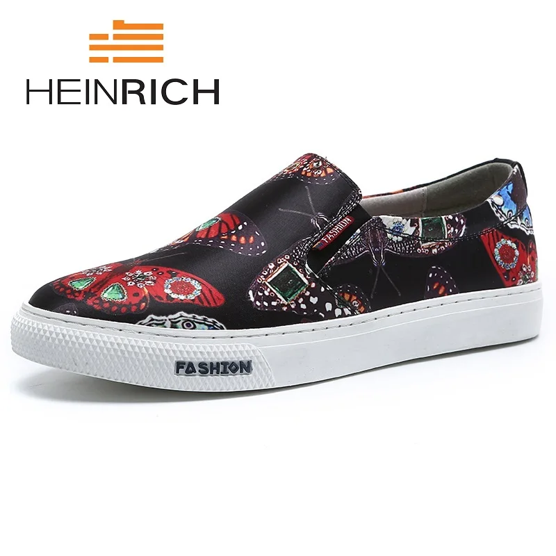 

HEINRICH Summer Mens Fashion Men Shoes Handmade Mixed Colors Soft Slip On Ultralight Brand Designer Men's Shoes Tenis Preto