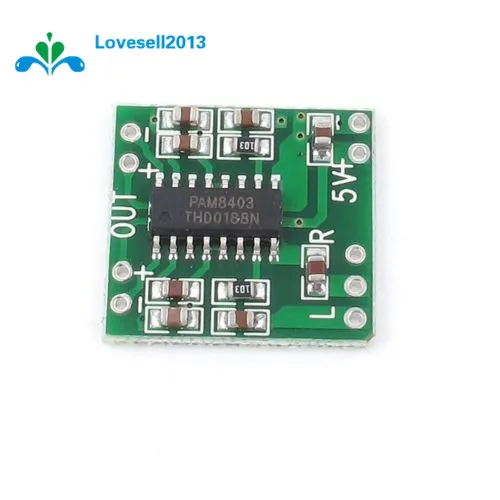 5 шт. 2x3 Вт двухканальный Мини цифровой усилитель мощности плата PAM8403 для Arduino Класс D стерео аудио усилитель модуль 5 В мощность