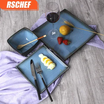 

RSCHEF 1pcs Ceramic western-style Cake Tray Tableware Household Kitchen Utensils Dessert Dishes Serving Plates