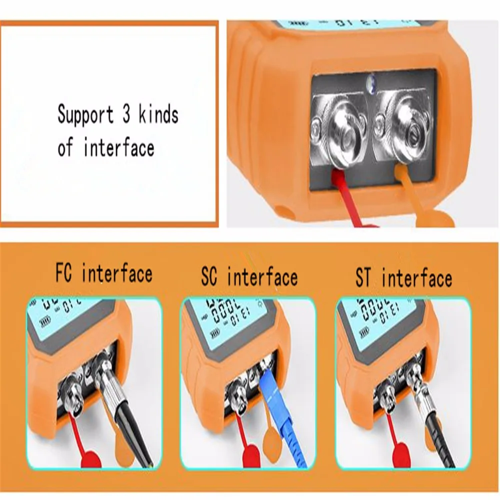 3в1 оптический измеритель мощности Визуальный дефектоскоп сетевой кабель тест оптического волокна тест er, 1 МВт с 5 км Визуальный дефектоскоп