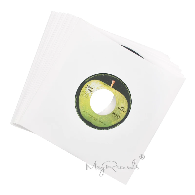 20 Высококачественная Белая Крафт-бумага в тяжелом весе без кислоты, внутренние рукава с отверстием для " виниловых пластин