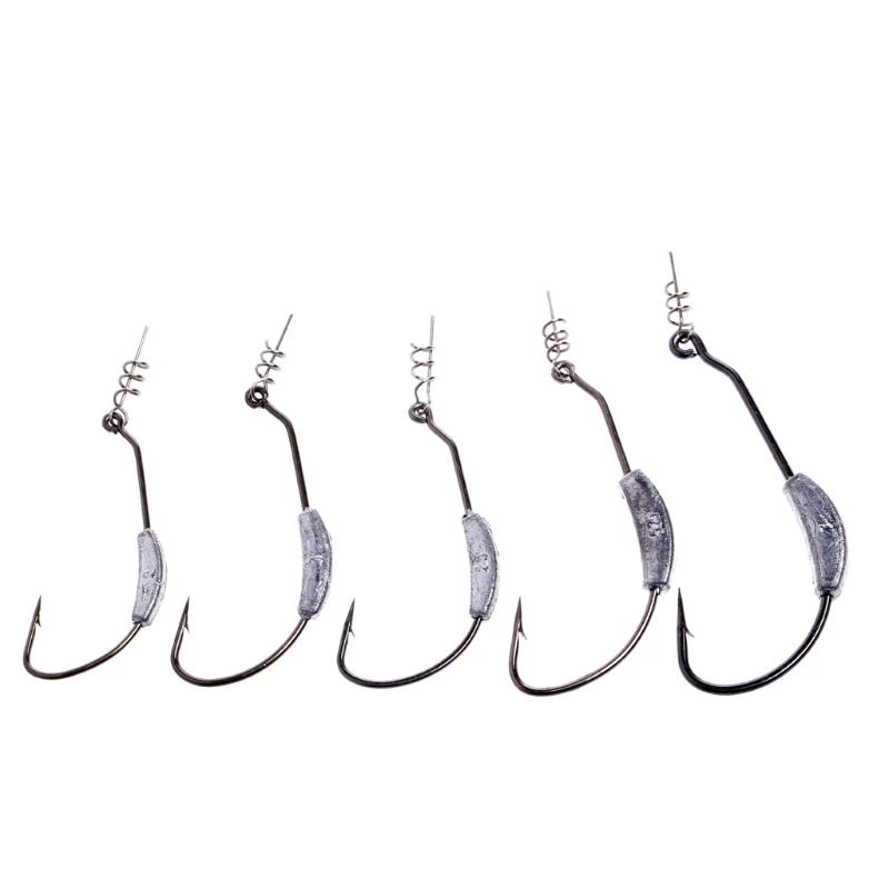 

Fishing Crank Barbed Lead Offset Lure Hooks Soft Bait Pin Tackle Accessories Set