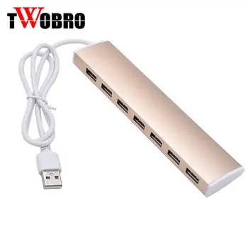 

Aluminum High Speed USB 2.0 7 Port HUB USB HUB 7 port Expander multiple Converter Adapter for Laptop PC Tabs USB HUB