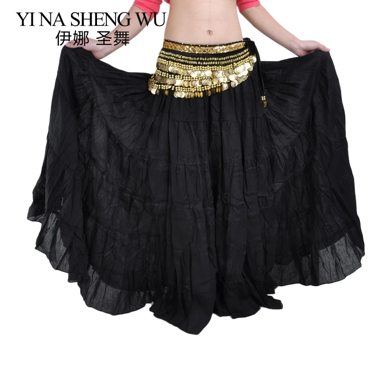 Gypsy Flowery Long Skirt Belly Dance Costumes full circle dance dress dancewear