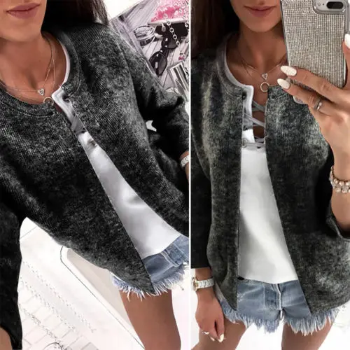 New-Women-Long-Cardigan-Loose-Sweater-Sleeve-Knitted-Outwear-Jacket-Coat