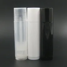 10 шт./лот 5 г Круглые Пустые губные помады бальзам тюбики контейнеры прозрачный/белый/черный губная помада DIY