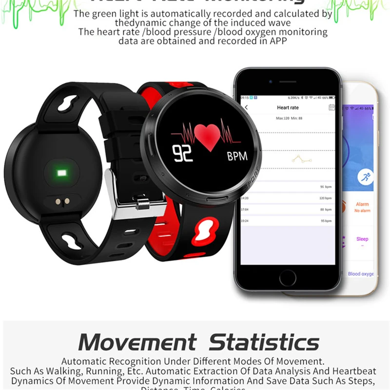 ESEED M58 смарт-браслет IP68 цветной экранные часы Смарт-часы пульсометр фитнес-браслет для xiao mi Band 4 Apple Android