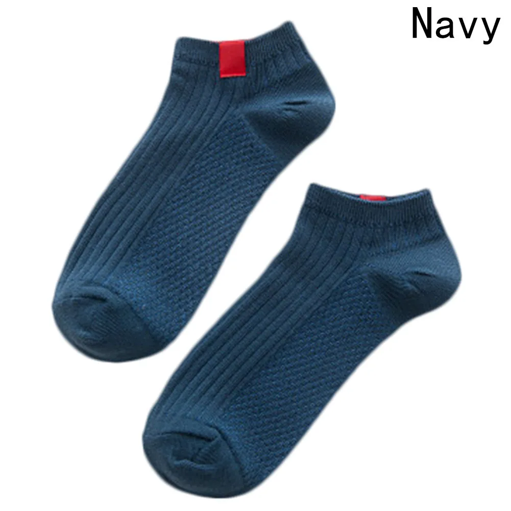 Для мужчин носки из хлопка однотонноные Цвет лодка носки, впитывающие Пот спортивные носки Фитнес спортивные носки Беговые - Цвет: NV