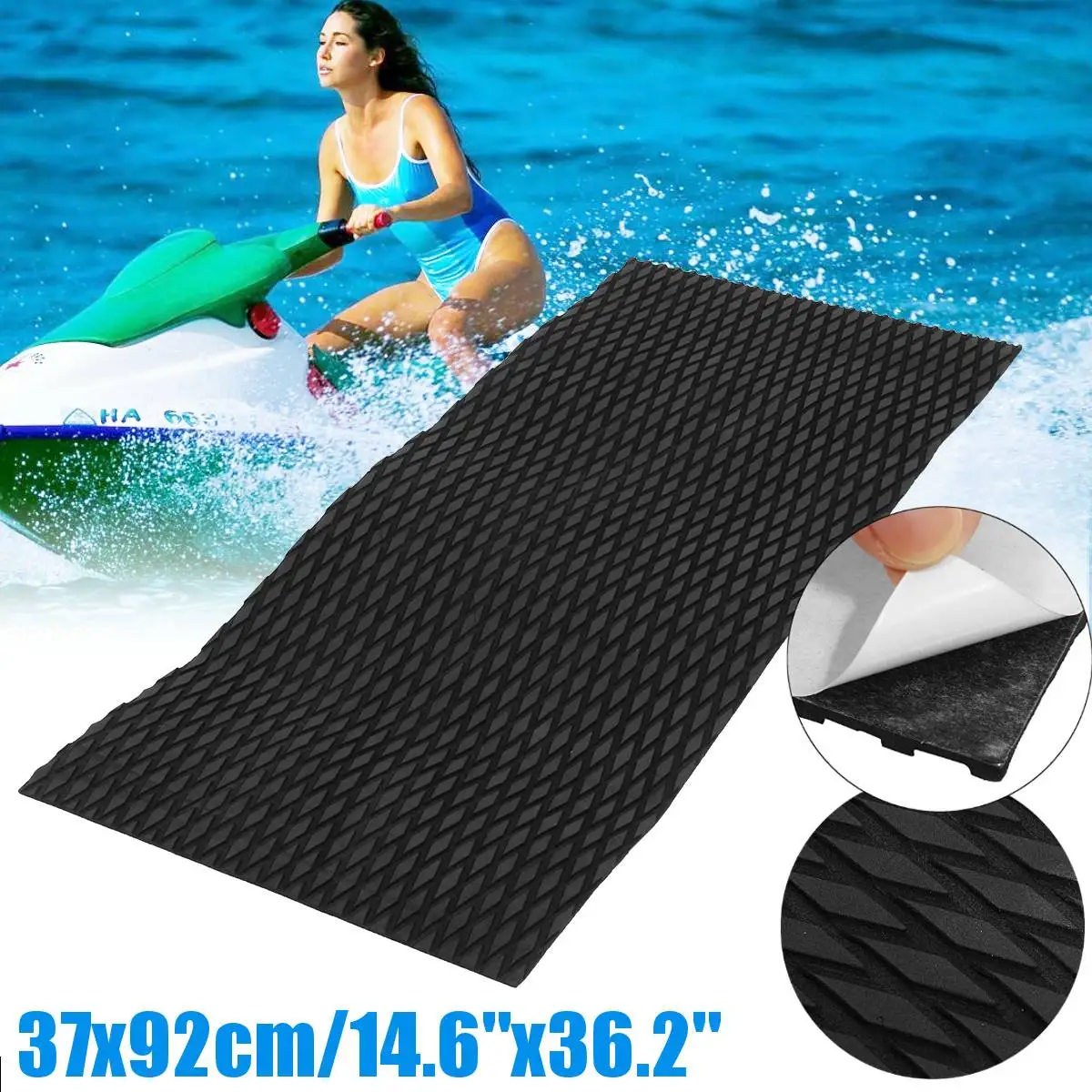 

92x37cm Water Scooter Non-skid EVA Foam Sheet Speedboat Surfboard Marine Flooring Synthetic Foam Mat Jet-Ski Watercraft Skis Sli