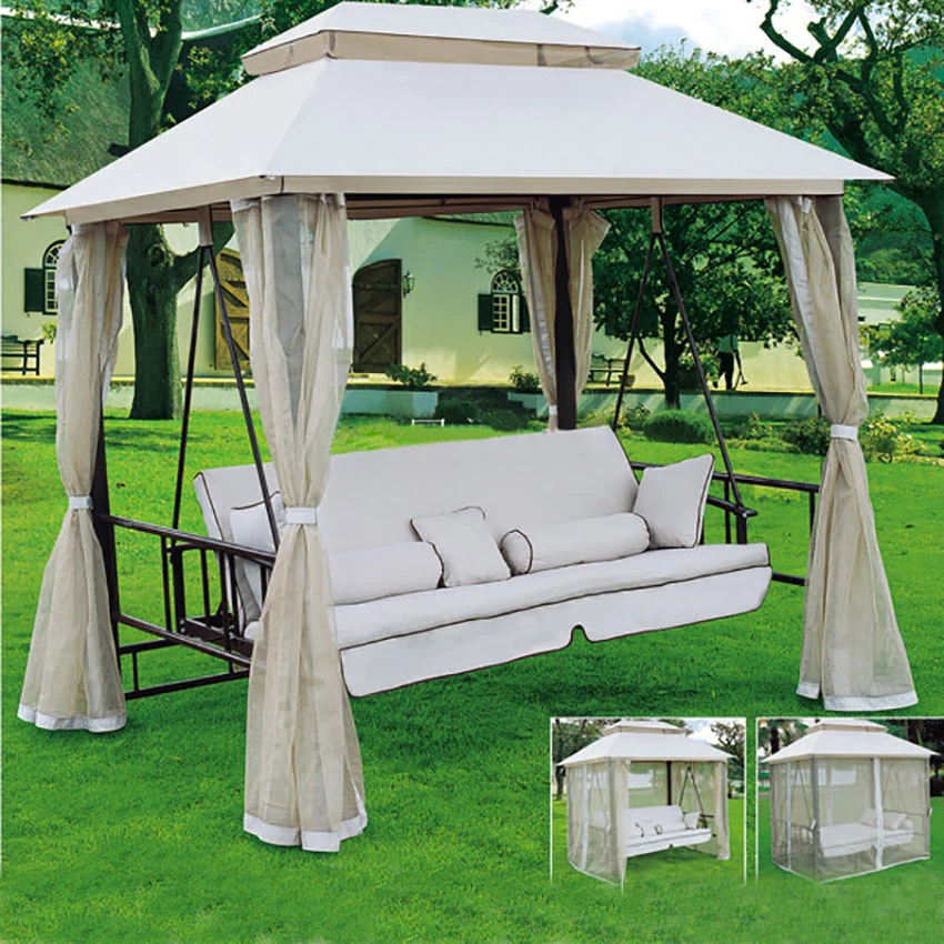 Us 410 32 8 Off Msy 612 Multifunctional Outdoor Furniture Outdoor Three Person Swing Sofa Sunbed Waterproof Sunscreen Sunbed Outdoor Beach Sofa In
