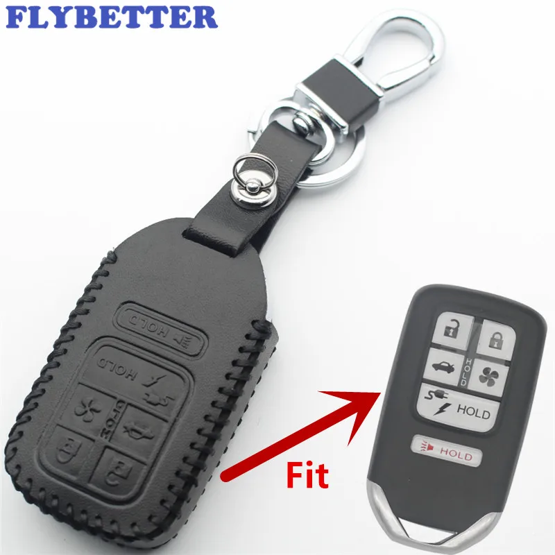 Чехол для смарт ключа FLYBETTER из натуральной кожи с 6 кнопками и функцией