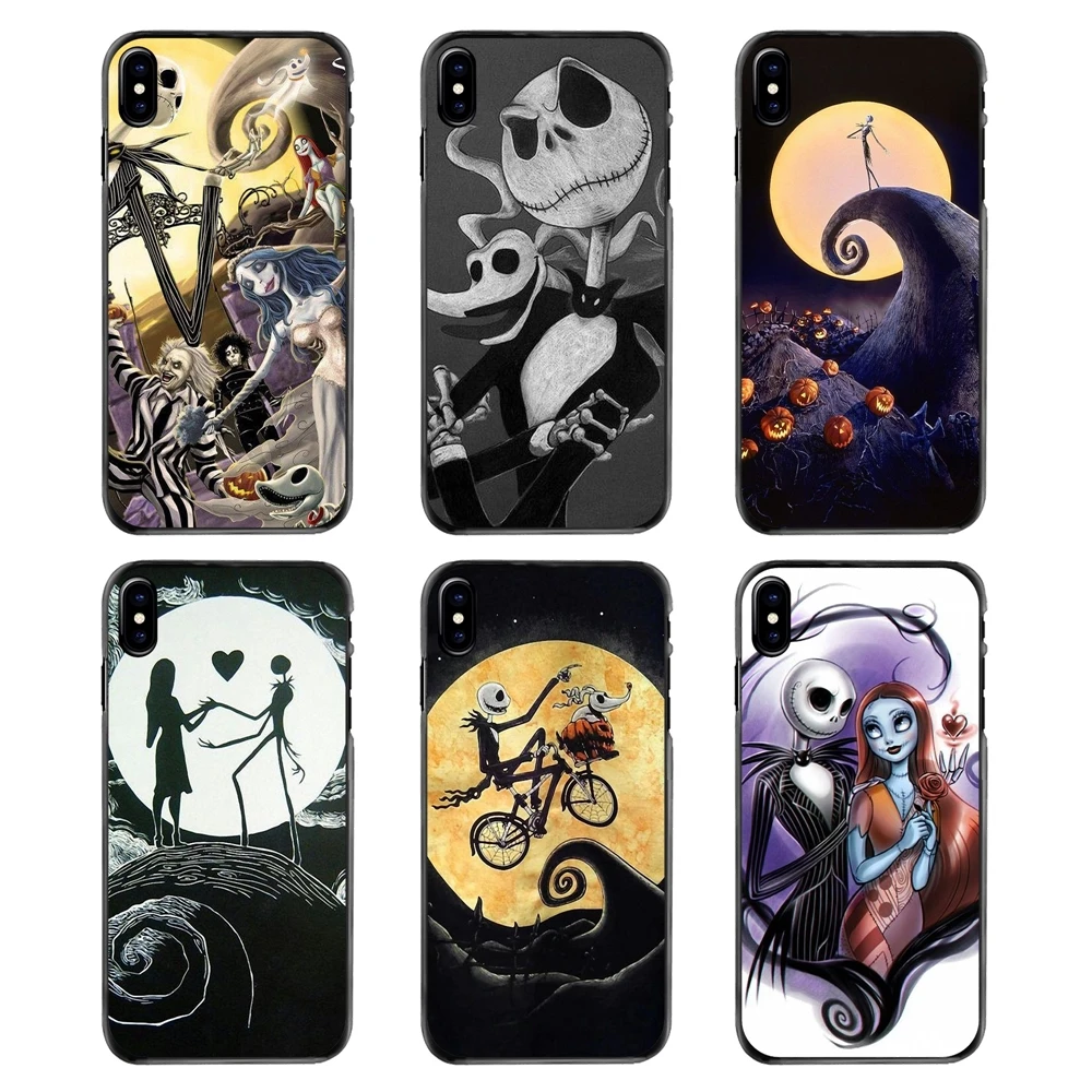 

Nightmare Before Christmas Jack and Sally Skull Covers For LG G6 L90 V20 Nexus 5X 6P K10 Moto E E2 E3 G G2 G3 G4 G5 PLUS X2 Play