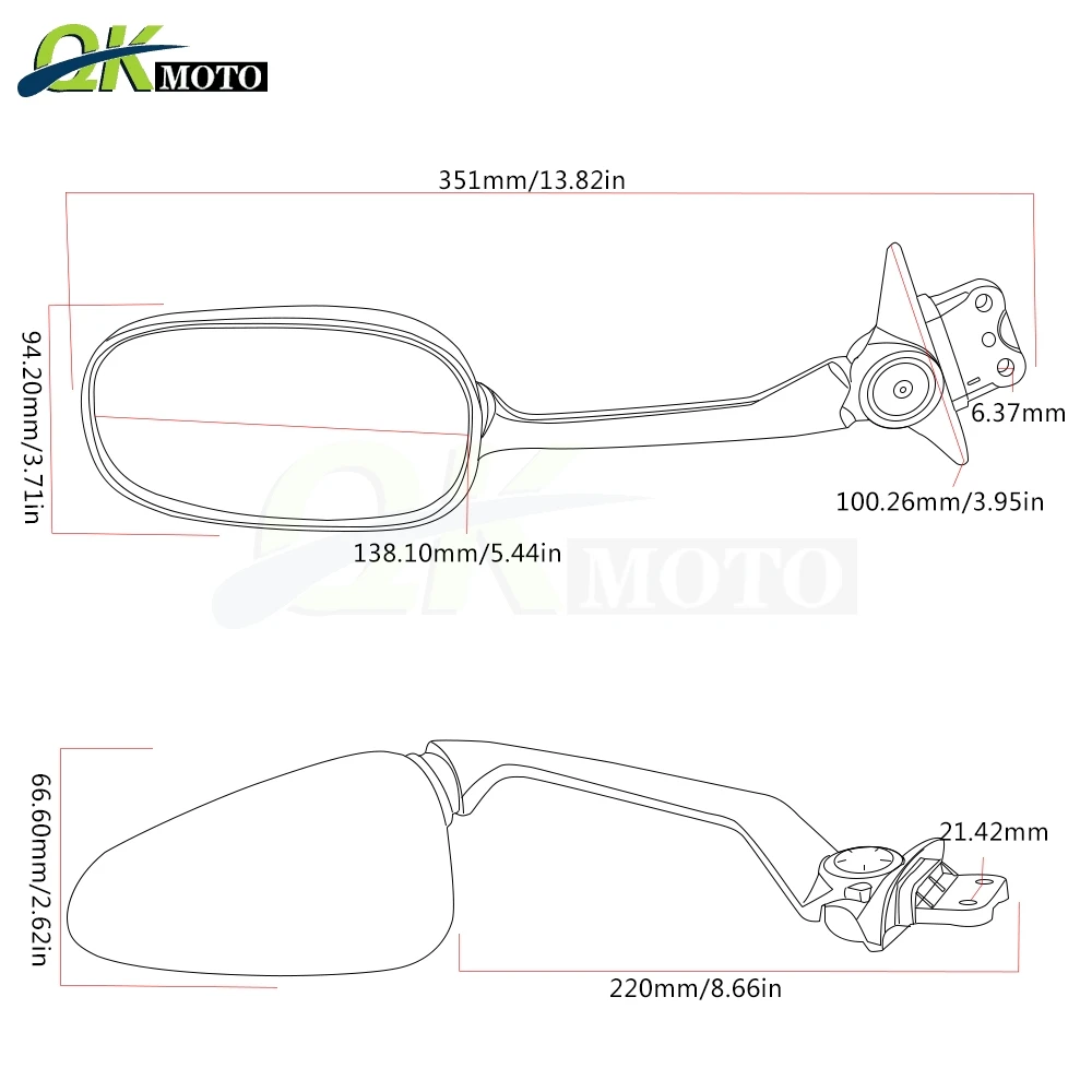 Мотоциклы аксессуары зеркала заднего вида для kawasaki zx6r zx10r zx636 KTM 125 Duke ABS 990 супер Duke RC 125 200