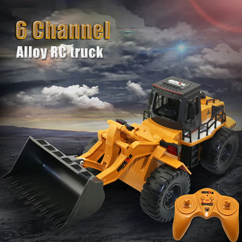 

New RC Trucks 1:18 2.4GHz 6CH RC Alloy Truck Construction Vehicle Toy RC Bulldozer Engineering Car RC Toys Gifts for Kids Boys
