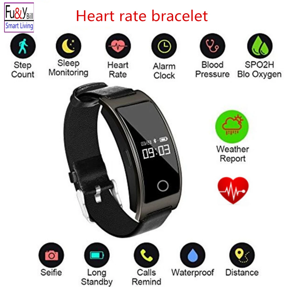 Fu y Bill Fitness Tracker Smart Bracelet Sport tracker Activity health Tracker Heart Rate Blood Pressure