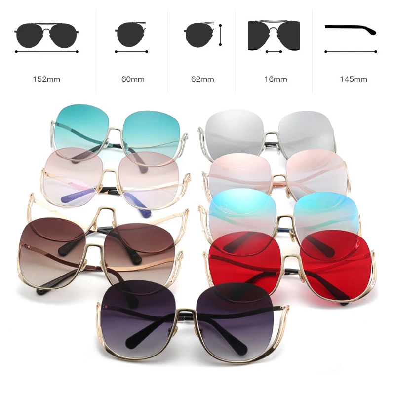 SIMPRECT, негабаритные солнцезащитные очки для женщин,, высокое качество, металлические, большие, квадратные, солнцезащитные очки, модные, Ретро стиль, UV400, градиентные, зеркальные, Gafas