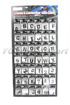 

10pcs Carbon Fiber DIY Car Stickers Decoration Standard Symbol Mark Logo Modified Alphanumeric Stickers Letter Logo For All Car