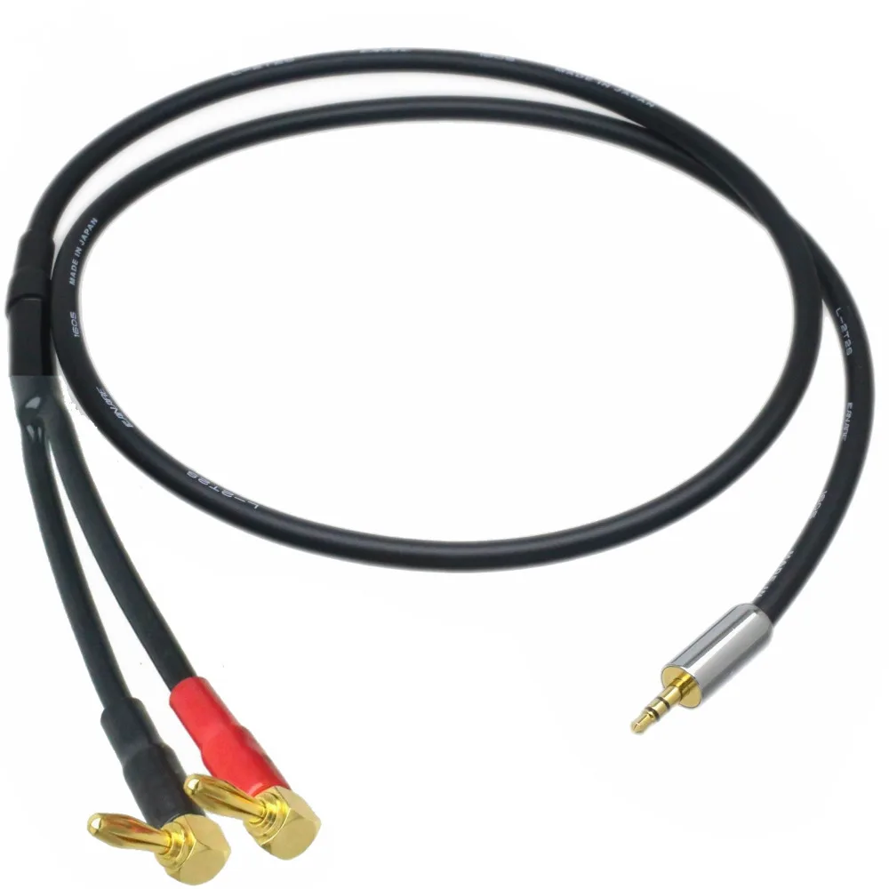 

3.5mm 1/8" TRS male to banana plug AMP PA DJ speaker pro audio CANARE DIY L4E6S 3FT