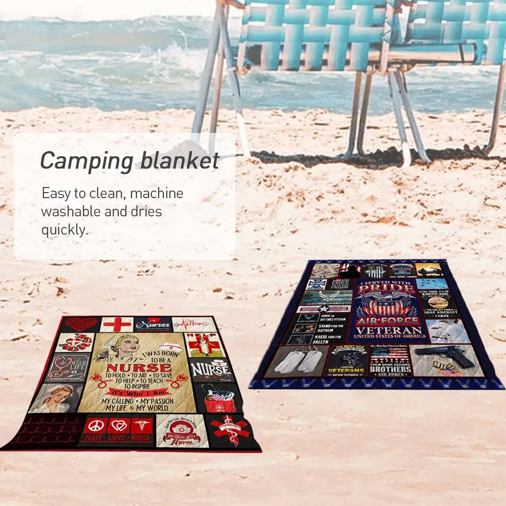 Одеяло с 3D принтом всесезонные стеганые одеяла с обратимым хлопковым одеялом для кемпинга путешествий пикники пляжных поездок концертов