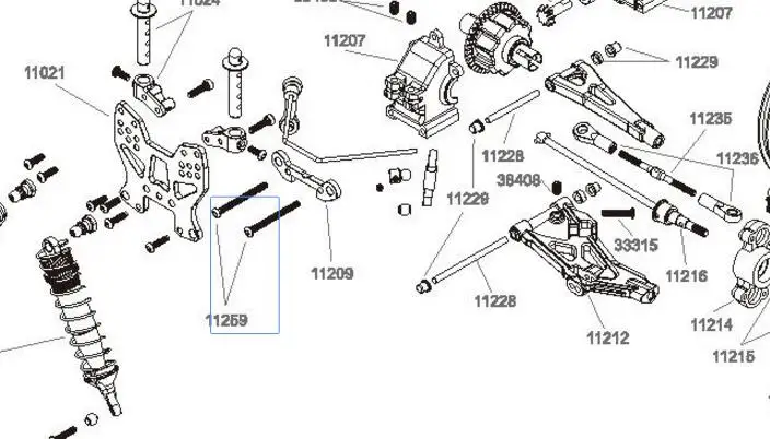 

OFNA/HOBAO RACING 11259 Transmission box fixing screw for 1/10 HYPER 10SC HYPER TT Free Shipping