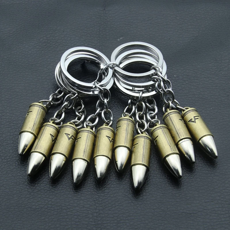 2018 Suspension Pendant Metal bullets keychain For Men's Vintage Army