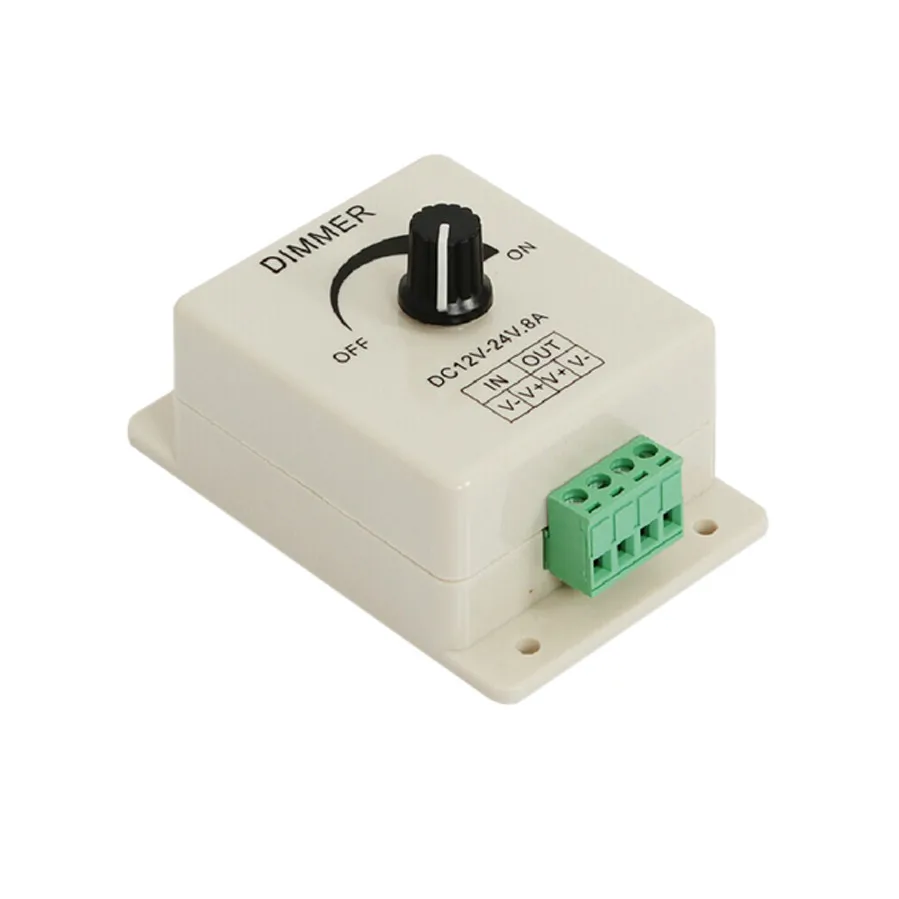 Светодиодный диммер 8A 30A 96 W 360 W DC12V-24V регулятор яркости лампы полосы света драйвер контроллер одного цвета 5050 3528 ленты