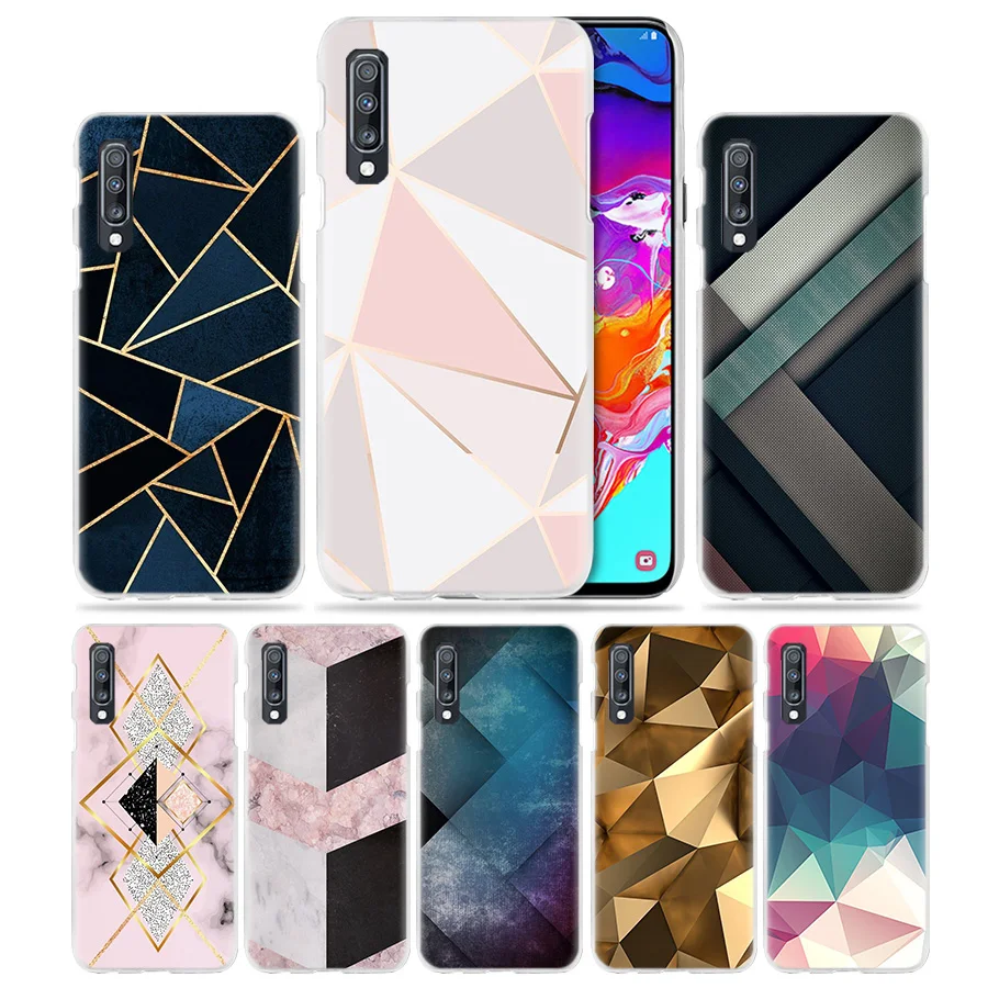 

Geometric Shapes line Pattern Case for Samsung Galaxy M40 A50 A80 A70 A60 A40 A30 A20e A10 J4 J6 Plus J8 2018 Hard Phone Cover