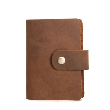 

2019 New crazy horse leather retro style ID Holders high quality men card clip genuine leather fashion casual card bag