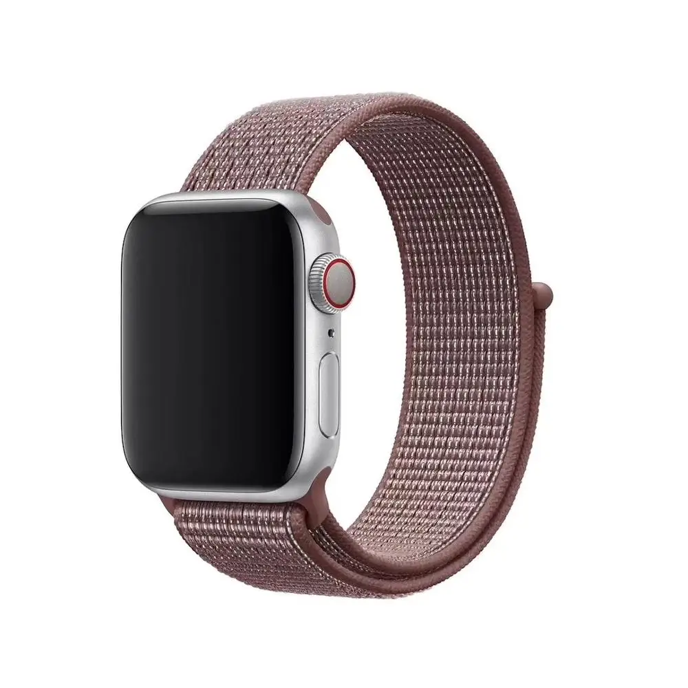 Спортивная петля ремешок для Apple Watch Band 5 4 44 мм 40 мм 42 мм 38 мм iWatch Series 4 3 2 1 Correa нейлоновый наручный браслет, ремешок аксессуары - Цвет ремешка: Smokey Mauve