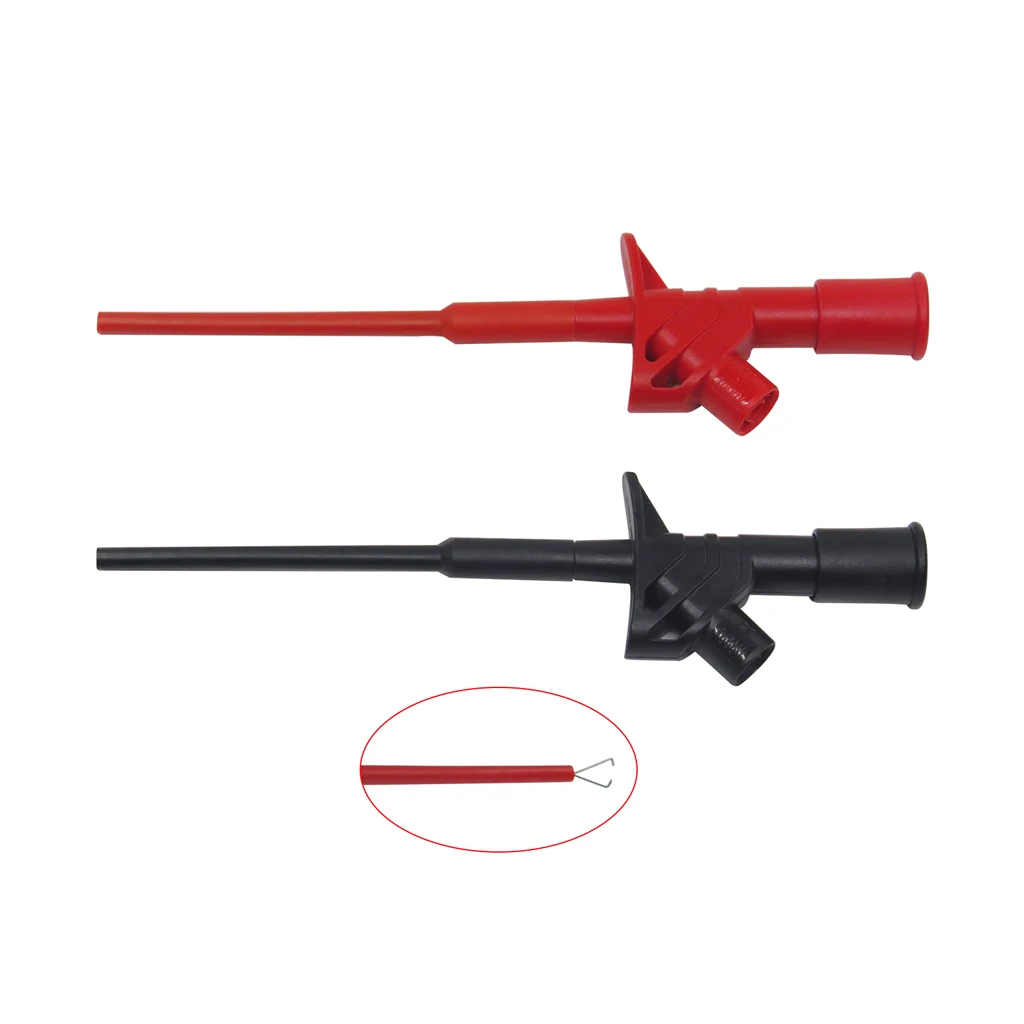 Electrical Multimeter Test Leads Set With Alligator Clips Test Hook Test Probes Insulated Quick Piercing Test Clips