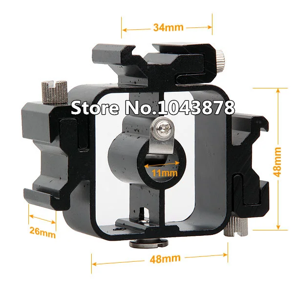 IShoot Alle Metalen Tri Hot Shoe Mount Adapter Voor Flash Holder 