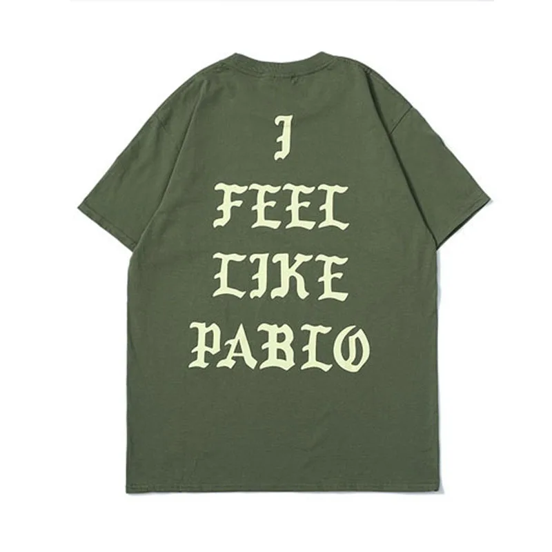 Новые зеленые футболки в стиле хип хоп Канье I Feel Like Pablo sateborad топ безрукавка